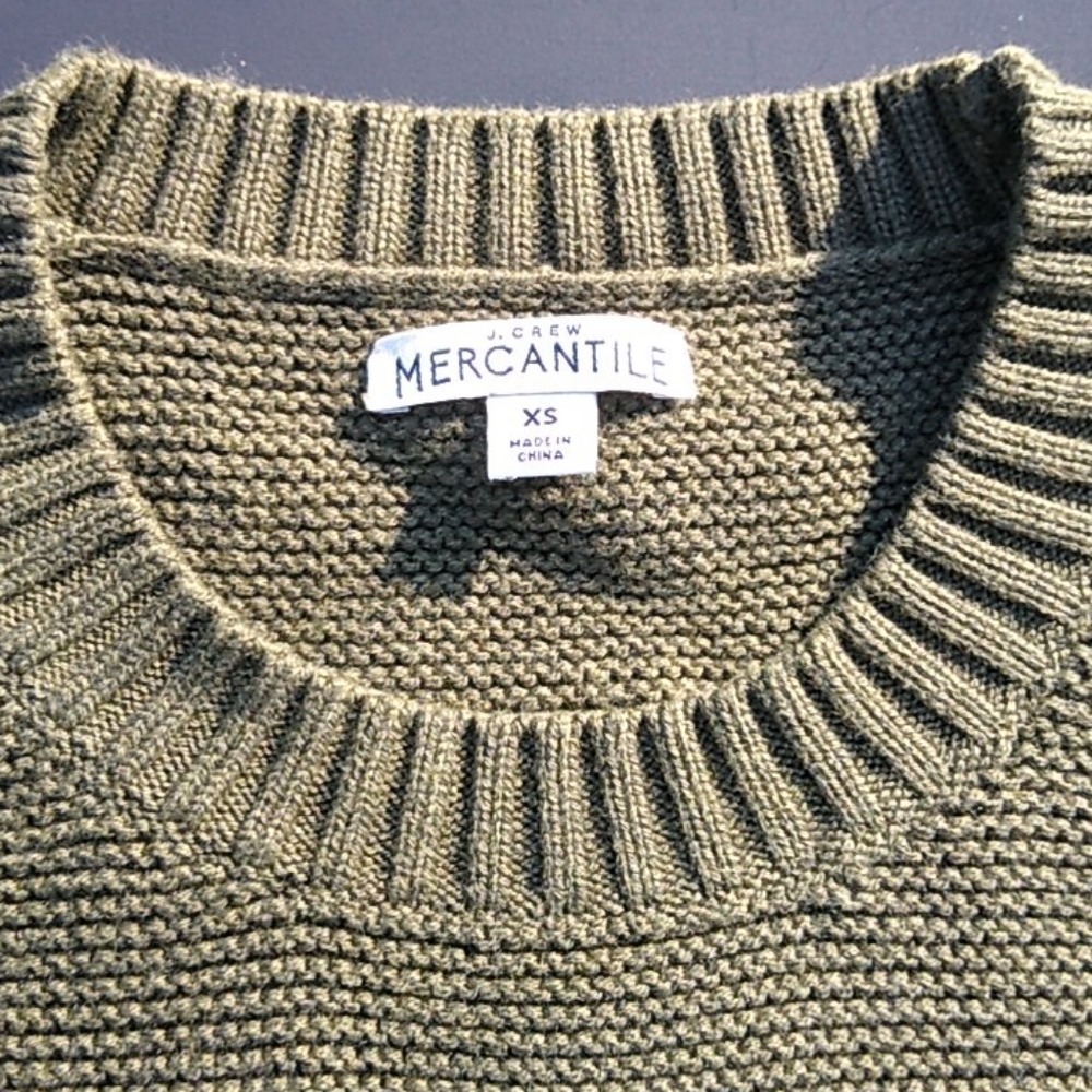 JCrew Sweater Navy Green